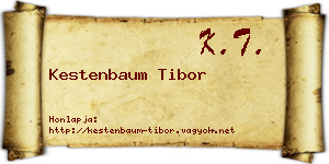Kestenbaum Tibor névjegykártya